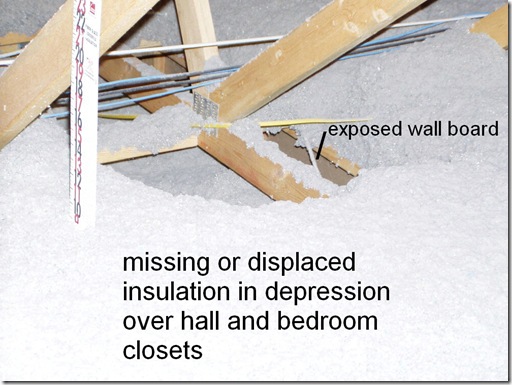 Sunken insulation in attic
