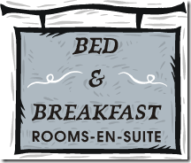 bed and breakfast sign