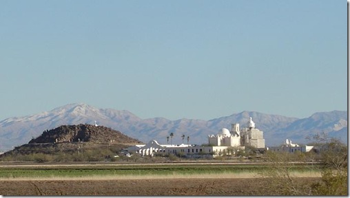 snow and san xavier in tucson
