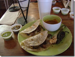 lunch at chile verde downtown tucson restaurant