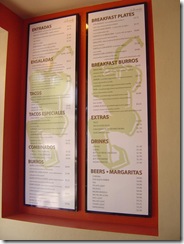 menu at chile verde downtown tucson restaurant