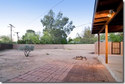 patio and backyard of 2817 E Loretta Dr, Tucson, Az