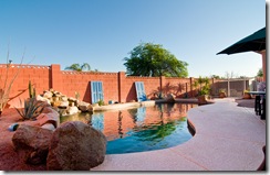 pool and yard at 4299 W Jupter Pl in Tucson, AZ