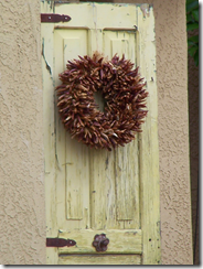 pretty door and wreath on a tucson home