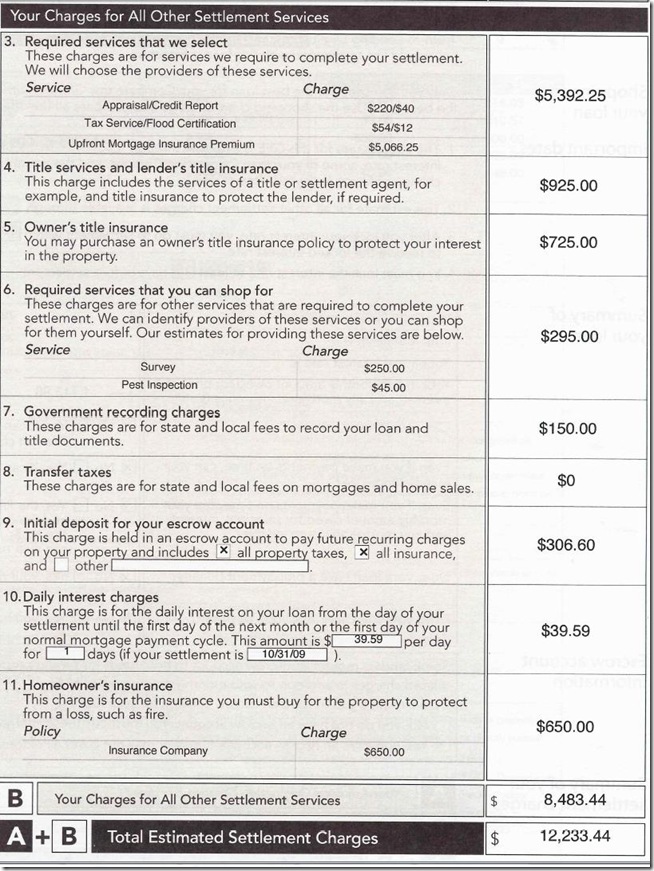other charges